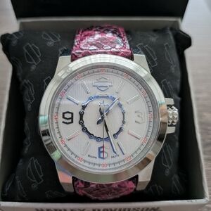 Harley-Davidson Bulova Watch w/ Original Box – Stainless Steel – New Battery